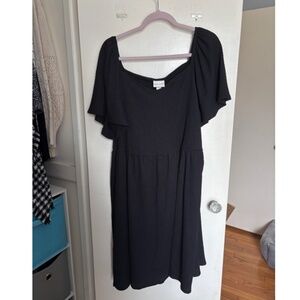 AVA & VIV black smocked dress